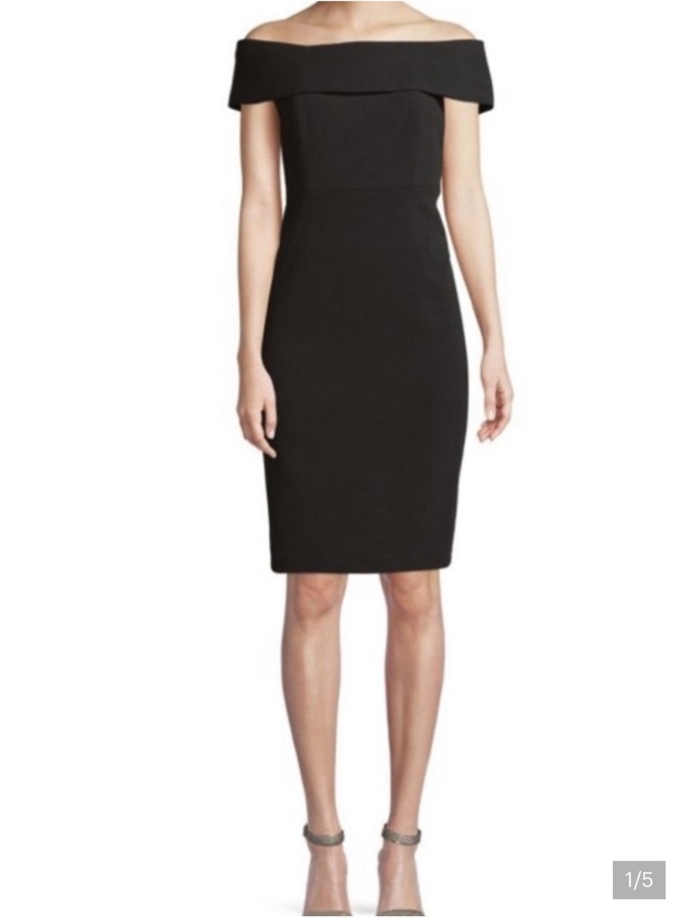 Calvin Klein black off the shoulder dress